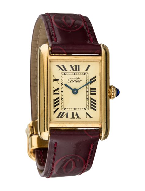 must de cartier tank gold|cartier tank must watch price.